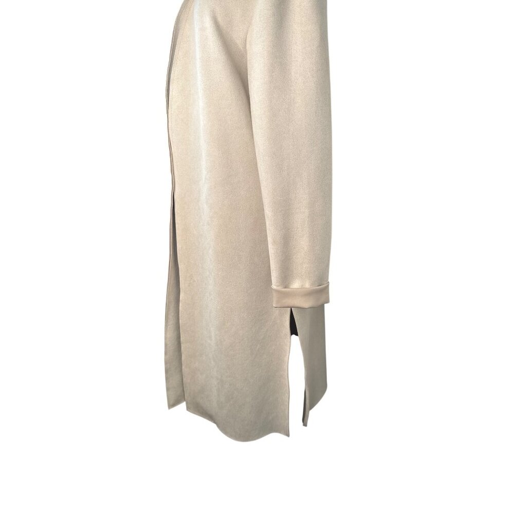 ZARA Basic Medium Collection Open Front Beige Lon… - image 15